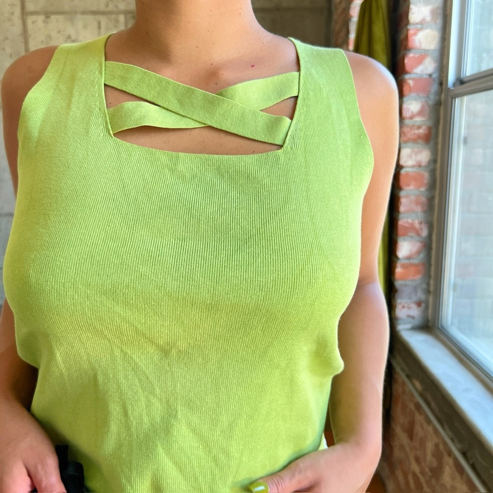 women’s evie green top